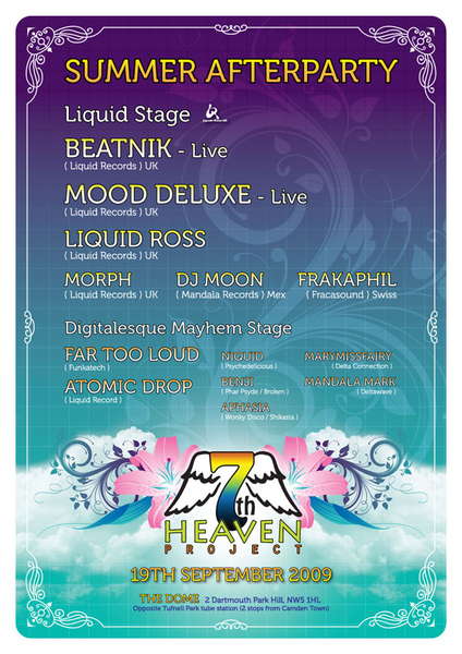 Party Flyer THE 7th HEAVEN PROJECT - SUMMER AFTERPARTY 19 Sep '09, 23:00