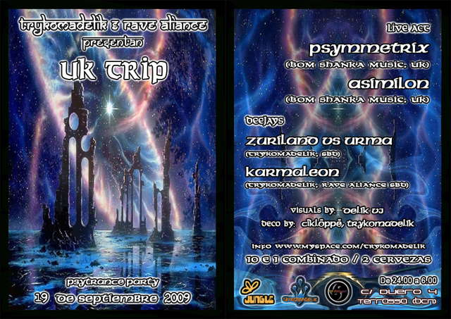 Party Flyer UK Trip@Trykomadelik 19 Sep '09, 23:30