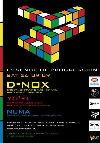 Party Flyer Essence of Progression 26 Sep '09, 22:00