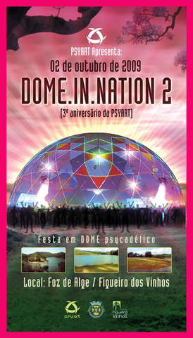 Party Flyer DOME.IN.NATION 2 (3º aniversário da PSYART) 2 Oct '09, 22:00