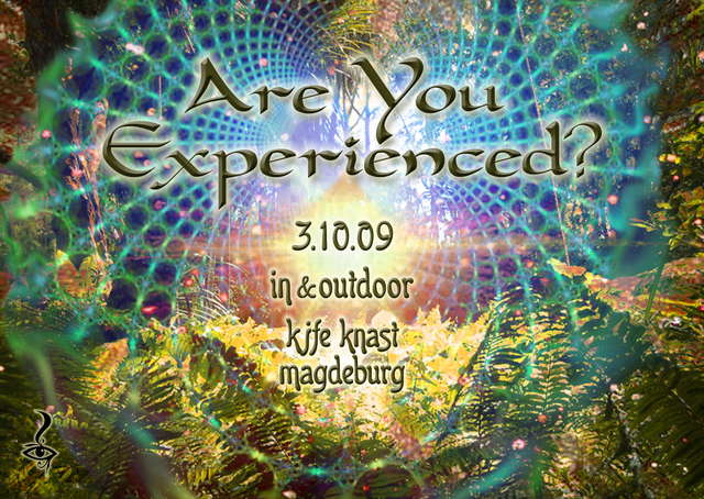 Party Flyer Are You Experienced ? * IN & OUTDOOR * TIMTABLE ONLINE * 3 Oct '09, 22:00