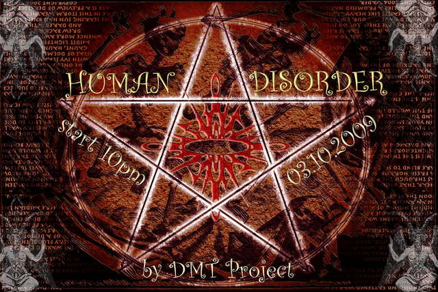 Party Flyer HUMAN DISORDER by dmt-project 3 Oct '09, 22:00