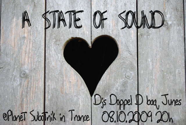Party Flyer Planet Subotnik in Trance - A State Of Sound 8 Oct '09, 20:00