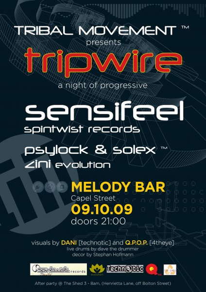 Party Flyer TRIPWIRE ™ 9 Oct '09, 21:00