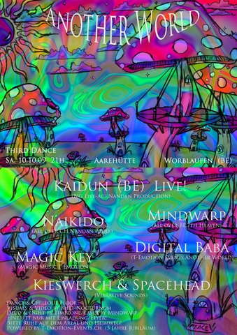 Party Flyer Another World - Third Dance (Psy- & Progressive Trance) 10 Oct '09, 21:00