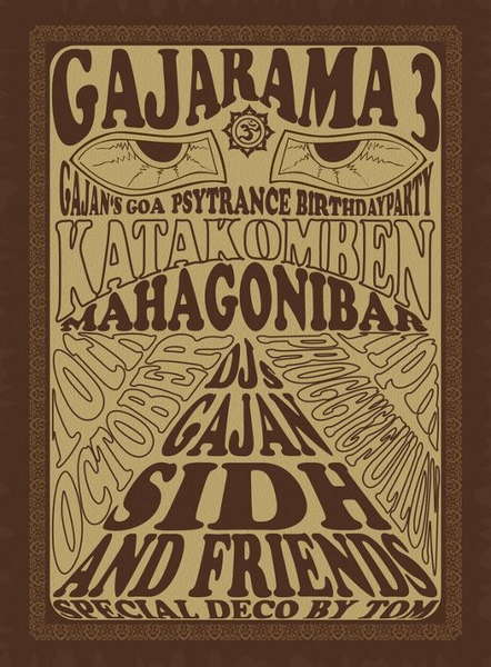 Party Flyer Gajarama 3 10 Oct '09, 23:00