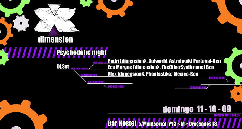 Party Flyer DIMENSION X 11 Oct '09, 21:00