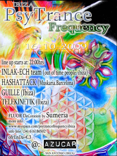 Party Flyer ibiza psytrance frequency 16 Oct '09, 22:00