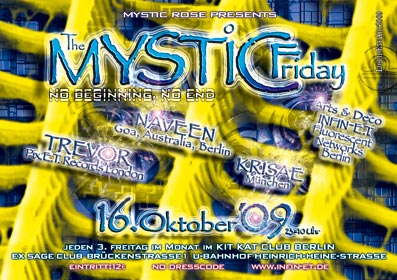 Party Flyer The Mystic Friday 16 Oct '09, 23:00