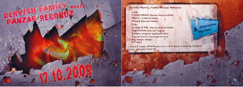 Party Flyer Dervish Family meets Panzar Records 17 Oct '09, 22:00