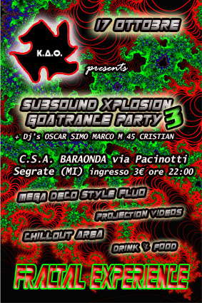 Party Flyer *** SUBSOUNDXPLOSION *** 3 17 Oct '09, 22:00
