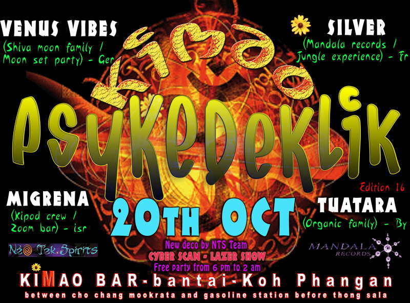 Party Flyer Psykedeklik 20 Oct '09, 18:00