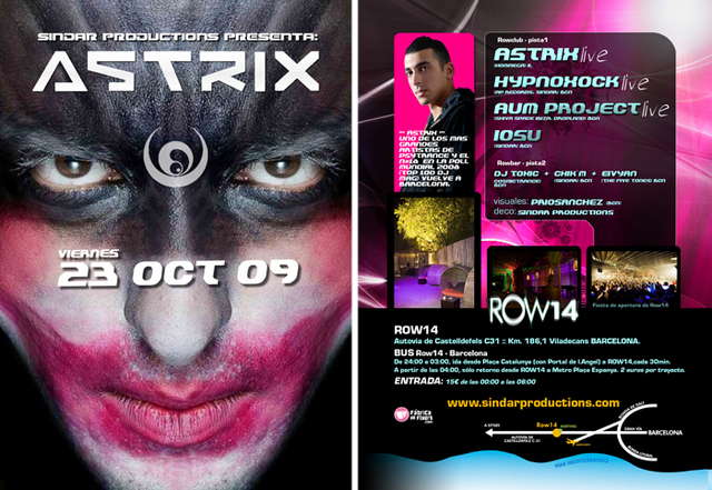 Party Flyer Sindar ::: ASTRIX is back ::: 23 Oct '09, 23:30