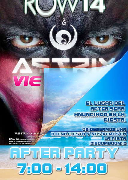 Party Flyer AFTER party by Sindar - ASTRIX is back! 24 Oct '09, 07:00