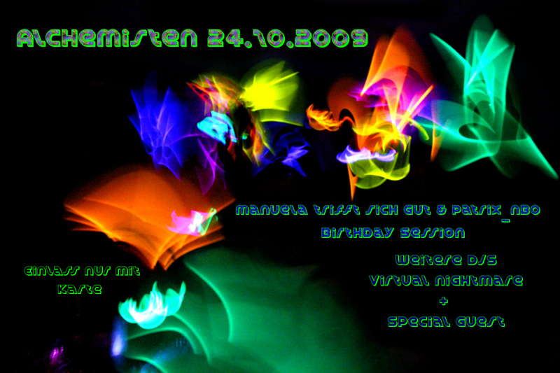 Party Flyer Alchimist mit SHAWNODESE 24 Oct '09, 22:00