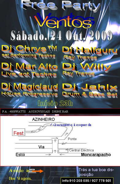 Party Flyer VENTOS - Free Party 24 Oct '09, 23:00