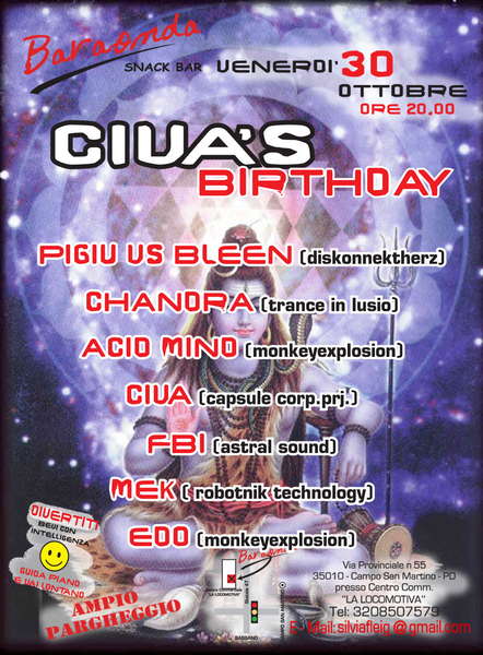 Party Flyer _CIVA B-DAY_ 30 Oct '09, 20:00