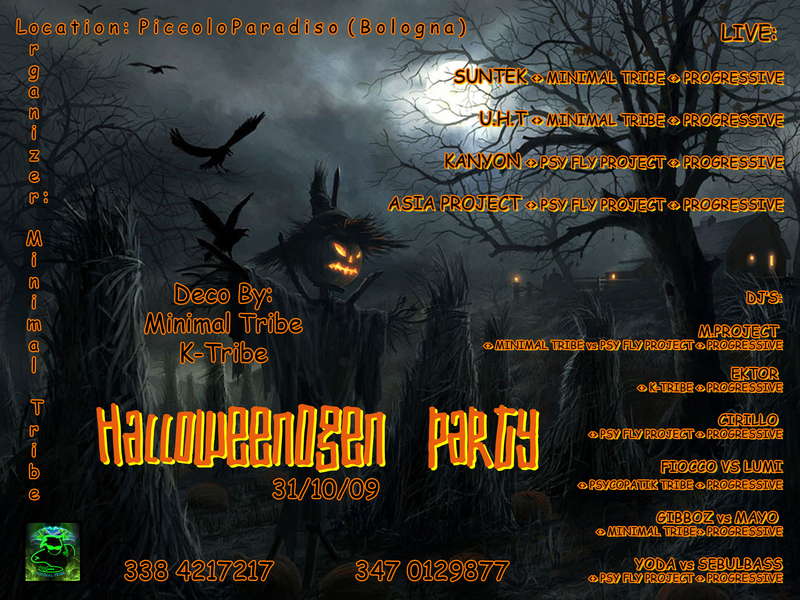 °° HaLLOWEnOGeN ParTy Act 2 °° Only Progressive - Minimal · 31 Oct 09, 23:00