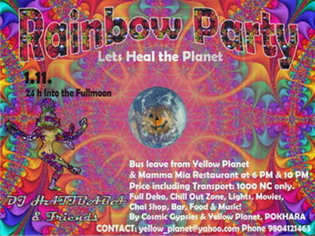 Party Flyer RAINBOW PARTY - Lets Heal the Earth 1 Nov '09, 18:00