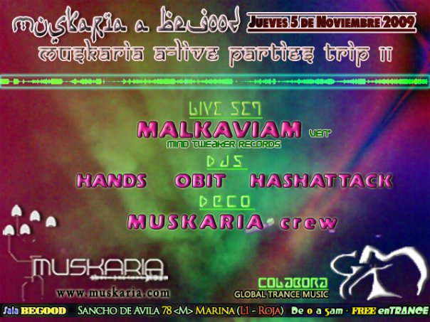 Party Flyer www.muskaria.com :: A-LIVE Vol11 @ Begood Club - FREE PARTY 4 Nov '09, 23:30