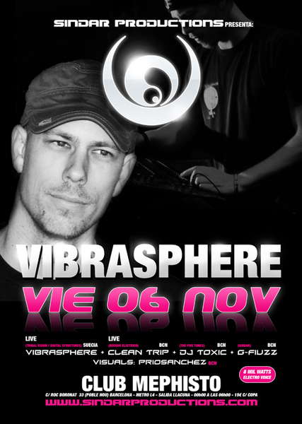 Party Flyer SINDAR BCN presenta :: VIBRASPHERE :: 6 Nov '09, 23:30
