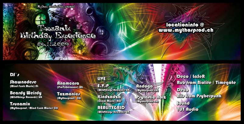 Tsunamix 30 Birthday 6 Nov '09, 20:00