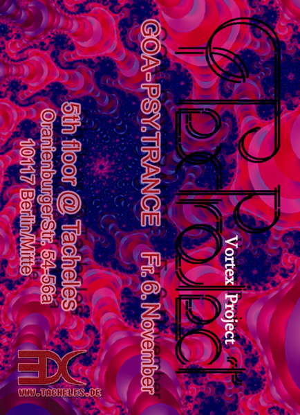 Party Flyer Vortex Project "Timetable online" 6 Nov '09, 22:00