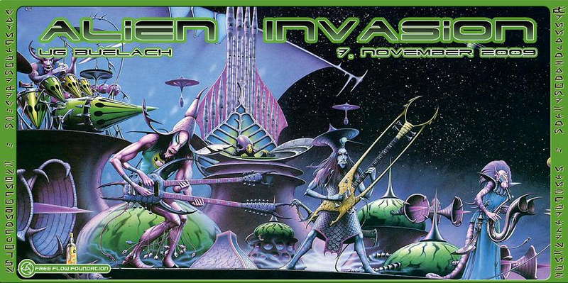 Party Flyer ALIEN INVASION (Broken Toy LIVE!!) 7 Nov '09, 21:00