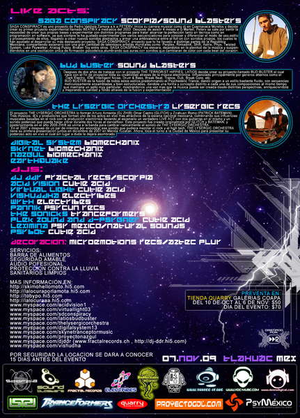 Party Flyer Intensity The Trip 7 Nov '09, 19:00