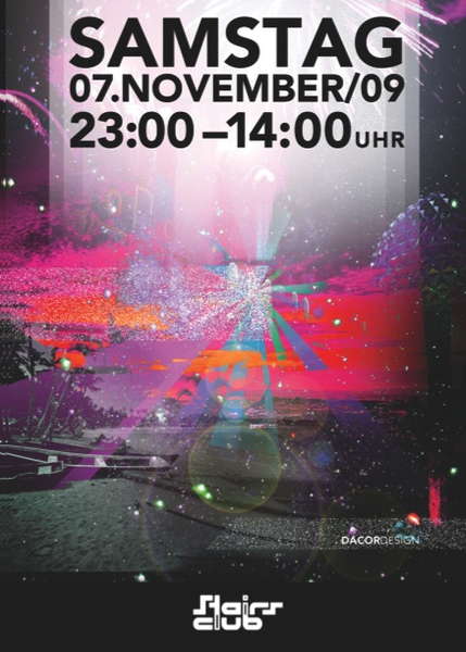 Party Flyer maRe @ Stairs Club Zürich // SENSIFEEL - ELECTROSTATIC 7 Nov '09, 23:00
