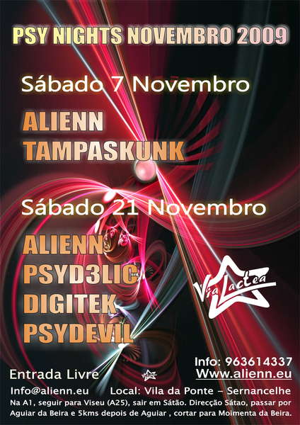 Party Flyer PSY NIGHT NOVEMBER 7 Nov '09, 23:30