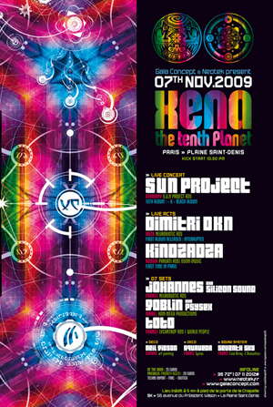 Party Flyer XENA the tenth planet 7 Nov '09, 22:30