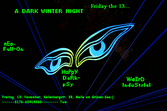 Party Flyer A DARK WINTER NIGHT -Froschiger BrainDance- 13 Nov '09, 21:00