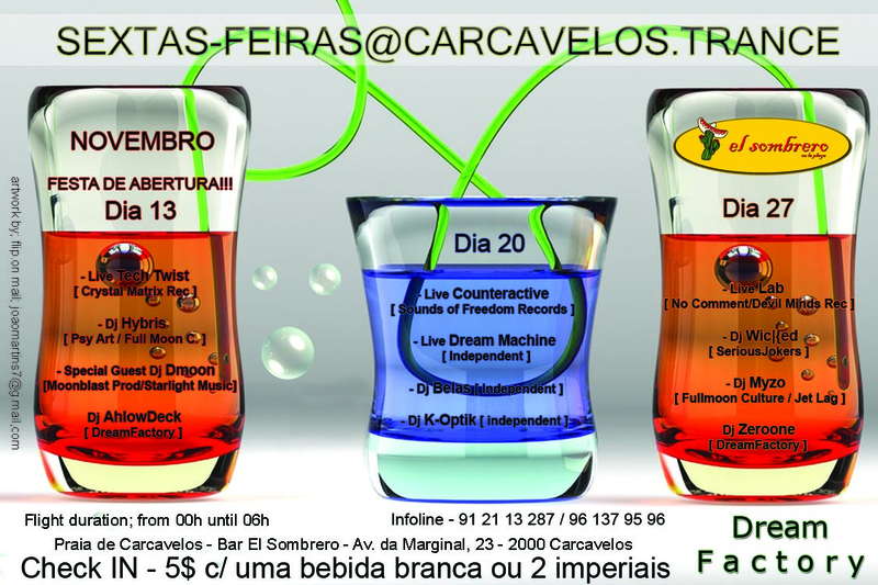 Party Flyer Dream Factory Sextas feiras Nov @ El Sombrero - INAUGURAÇÃO 13 Nov '09, 23:30