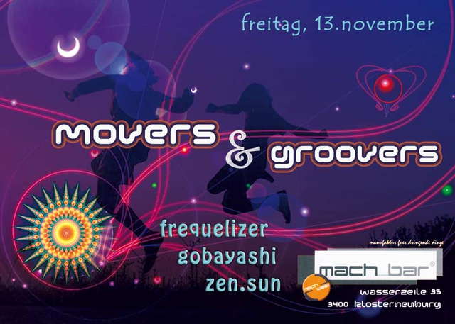 Party Flyer ° MOVERS & GROOVERS ° dance with friends 13 Nov '09, 22:00