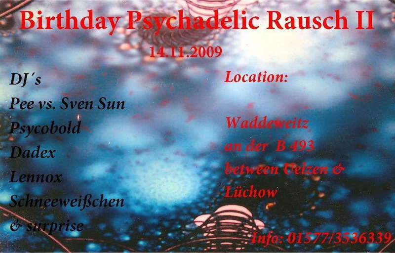 Party Flyer Birthday Psychadelic Rausch 2 14 Nov '09, 20:00