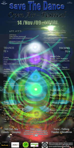 Party Flyer SAVE THE DANCE - OPEN AIR FESTIVAL 14 Nov '09, 12:00