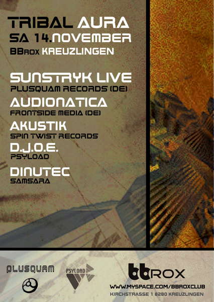 Party Flyer Tribal Aura II 14 Nov '09, 22:00