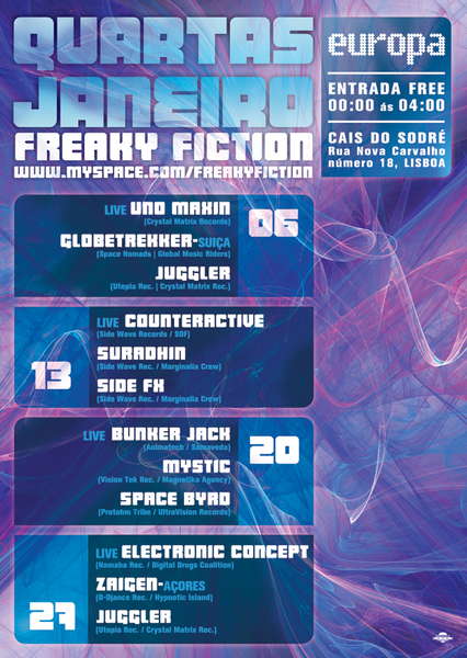 Freaky Fiction @ Europa at Europa · 27 Jan '10, 23:30