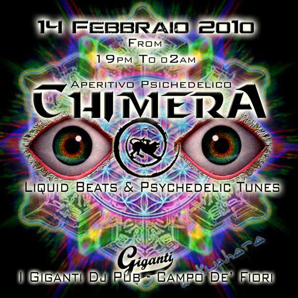 Party Flyer Aperitivo ::: C H I M E R A ::: Psy Valentine Event 14 Feb '10, 19:00