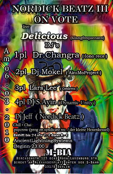 Party Flyer Progressive Nordick Beatz on Vote 6 Mar '10, 23:00