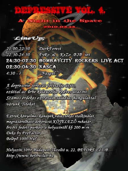 Depressive Vol4. A Night in the Space · 13 Mar '10, 21:00