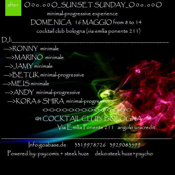Party Flyer SuNSeT SuNdAy 16 May '10, 09:00