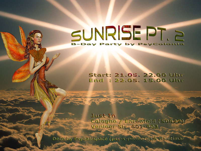 Party Flyer SunRise Bday Party Part 2 by PsyColonia 21 May '10, 22:00