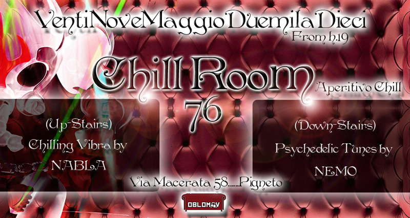 Party Flyer Chill Room 76 29 May '10, 19:00