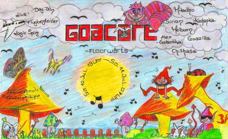 Party Flyer GoaCore - Floorwärts - OA - HAMBURG ;) 10 Jul '10, 19:00