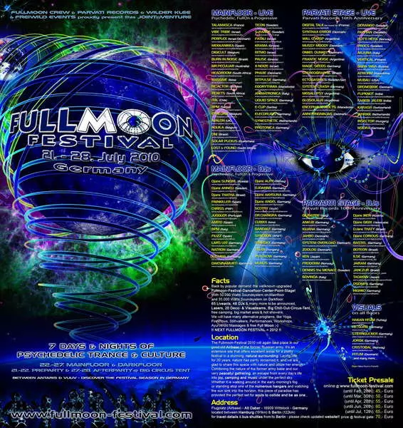 FULLMOON FESTIVAL 21-28 JULY · 21 Jul 2010 · Wittstock Airbase Alt