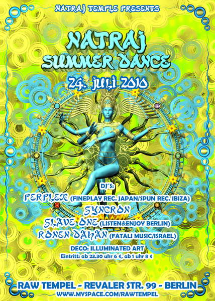 Party Flyer Natraj Temple - Summer Dance 2010 24 Jul '10, 23:30