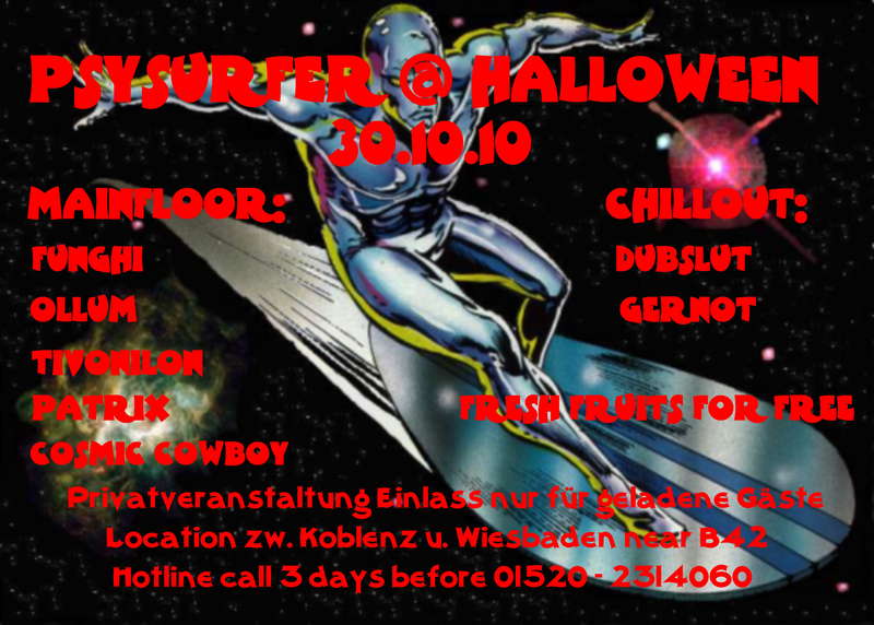 Party Flyer PSYSURFER @ HALLOWEEN 30 Oct '10, 22:00