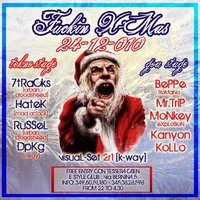 Party Flyer ---- CRAZY CHRISTMAS ---- FREE PARTY tekno+goa 24 Dec '10, 22:00